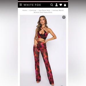 White fox full pant set never worn